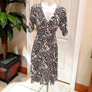 Donna Morgan Women's Faux Wrap Midi Dress Size 14